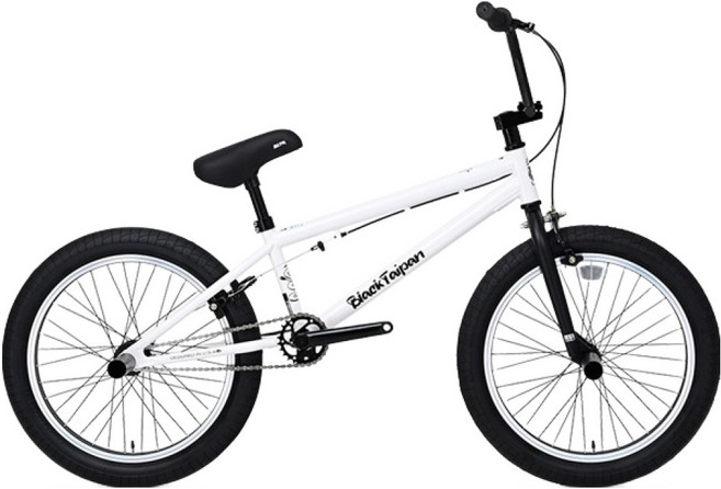 블랙타이판 2025년형 BMX 포티튜드 묘기용 퍼포먼스 자전거 방문설치, 화이트 + 블랙, 1개, 142cm
