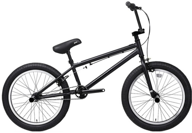 블랙타이판 2025년형 BMX 포티튜드 묘기용 퍼포먼스 자전거 방문설치, 매트블랙, 142cm, 1개