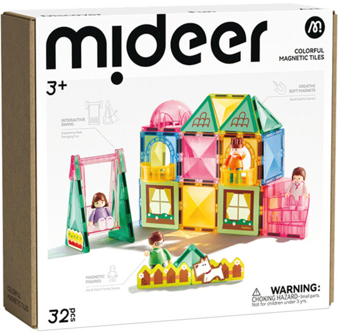 mideer 彩窗磁力片 家庭時光, 混和顏色, 1套