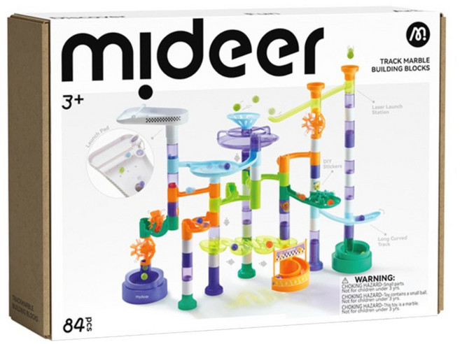 mideer 軌道滾珠積木 銀河競速, 混和顏色, 1套