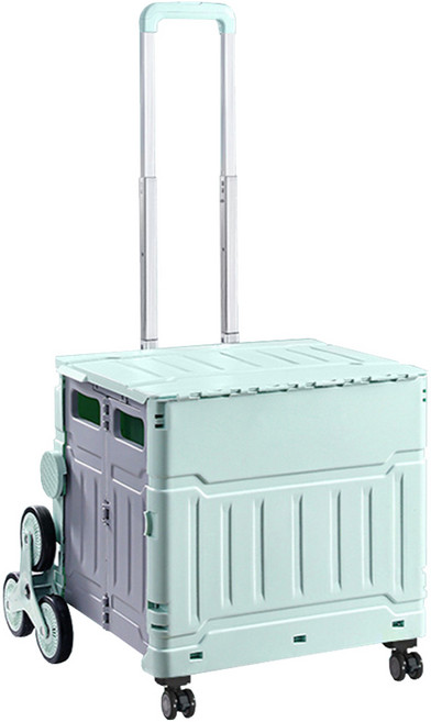 ONE HOUSE 平拉式8輪爬梯折疊收納車 OH-Q300-A 特大 75L, 果木綠, 1個