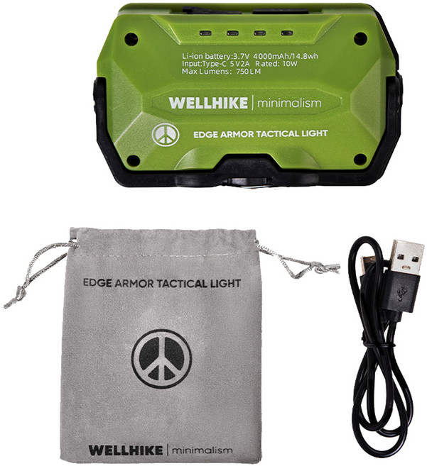 Truly House 露營磁吸燈/戶外照明燈/充電式LED燈 附收納袋 + 充電線, 苔蘚綠, 1個
