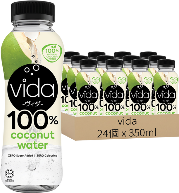 vida 100%椰子水, 24個, 350ml