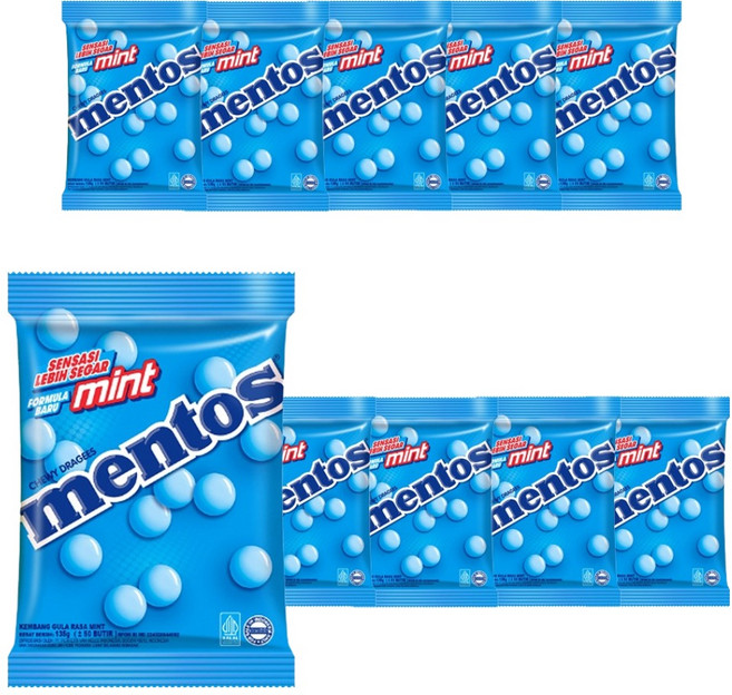 mentos 曼陀珠 薄荷味, 135g, 10個