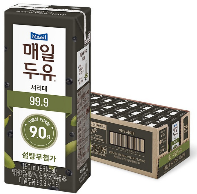 매일두유 99.9 서리태, 24개, 190ml
