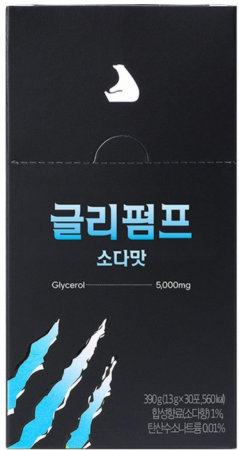 잠백이 글리세롤 글리펌프 소다맛 30p, 390g, 1개