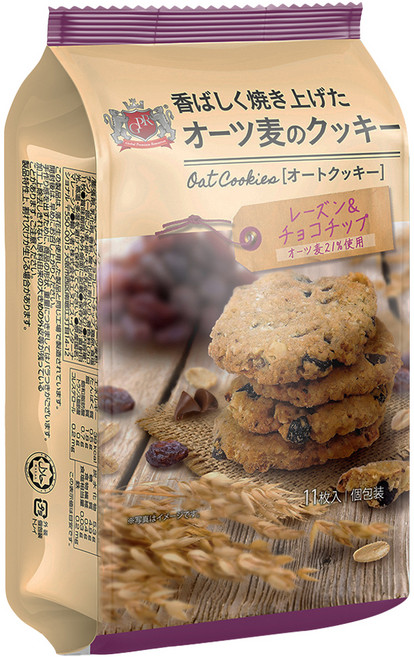 Global Premium Resources 葡萄乾&巧克力風味燕麥餅, 88g, 1個
