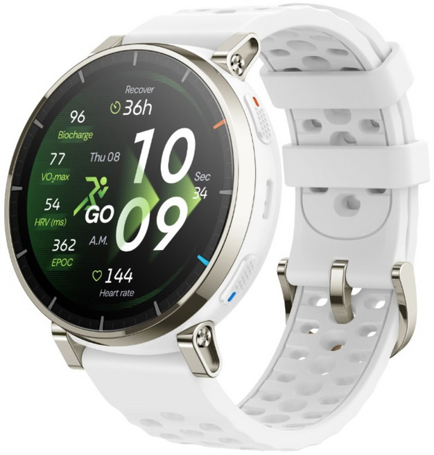 amazfit 華米 Active 3 Premium 智慧手錶, 陶瓷白, 1.32吋, GPS