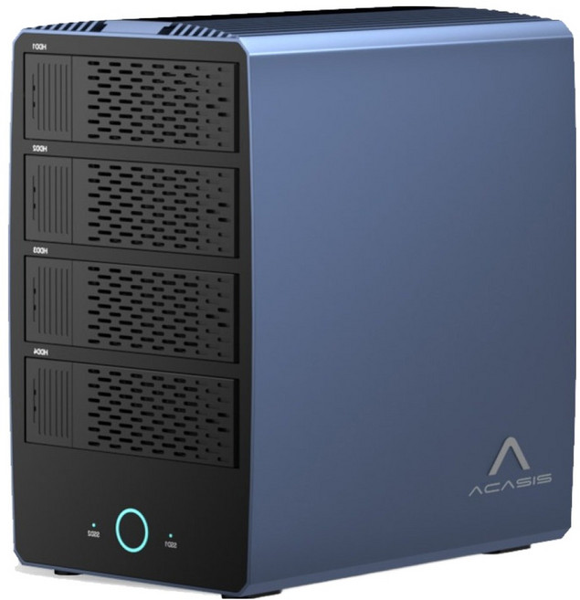 아카시스 RAID 6베이 HDD 4Bay M.2 NVMe 2Bay 40Gbps DAS 외장하드 케이스, 1개, H006 Hybrid