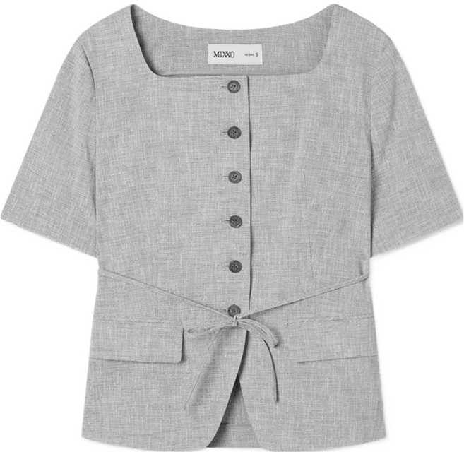 MIXXO 女款方領短袖夾克
