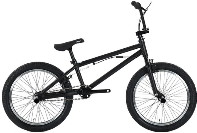 블랙타이판 2025년형 알루미늄 BMX 네이션 프로 묘기용 퍼포먼스 자이로 자전거 방문설치, 매트블랙, 1개, 144cm