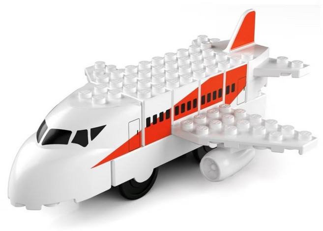 TAKARA TOMY TOMICA PLARAIL BLOCK 飛機 TW90262, 1個, 白色