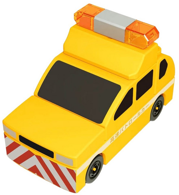 TAKARA TOMY TOMICA PLARAIL BLOCK 高速公路警車 TW99578, 黃色, 1個