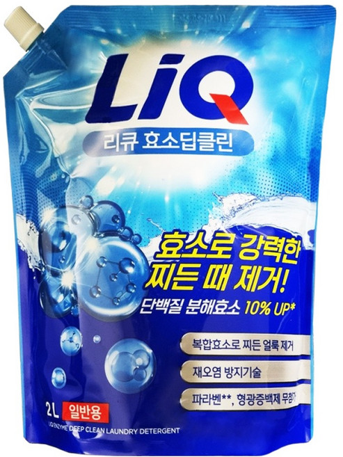 리큐 효소 딥클린 일반 세제 리필, 2L, 1개입, 1개