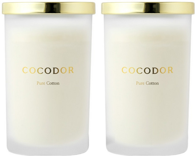 코코도르 소이캔들 L, 퓨어코튼, 500g, 2개