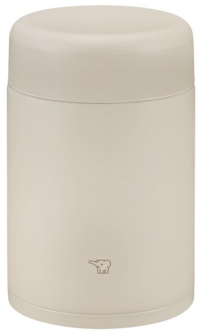 ZOJIRUSHI 象印 不鏽鋼一體式杯蓋真空燜燒杯 SW-KA52, 象牙白, 1個, 520ml