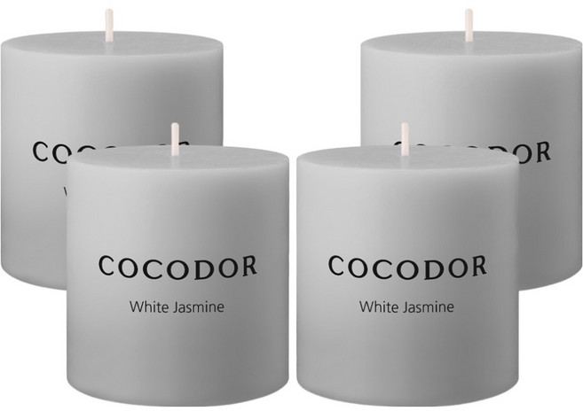 COCODOR 珂珂朵爾 香氛蠟燭柱 S, 4個, 240g, 白茉莉