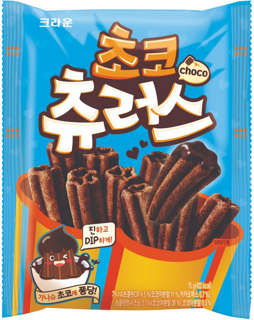 크라운 츄러스 초코, 75g, 1개