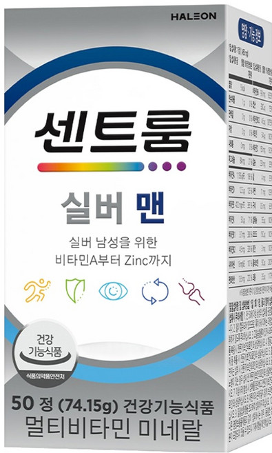 센트룸 실버 맨 멀티비타민 미네랄, 50정, 1개