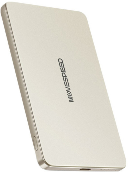 무브스피드 20W 맥세이프 무선 충전 보조배터리 5000mAh, 샴페인 골드, YSPBW05