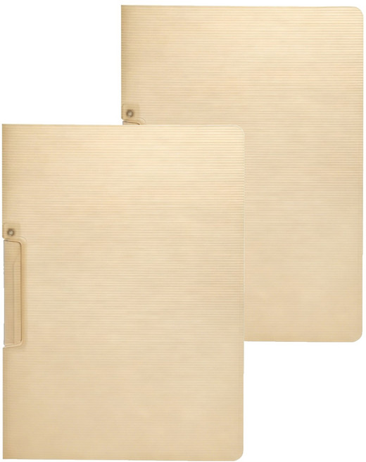 BEAUTY DISPLAY 美得像專櫃 資料夾2件組 22.7 x 31.6 x 0.5cm, 卡其半透明, 1套