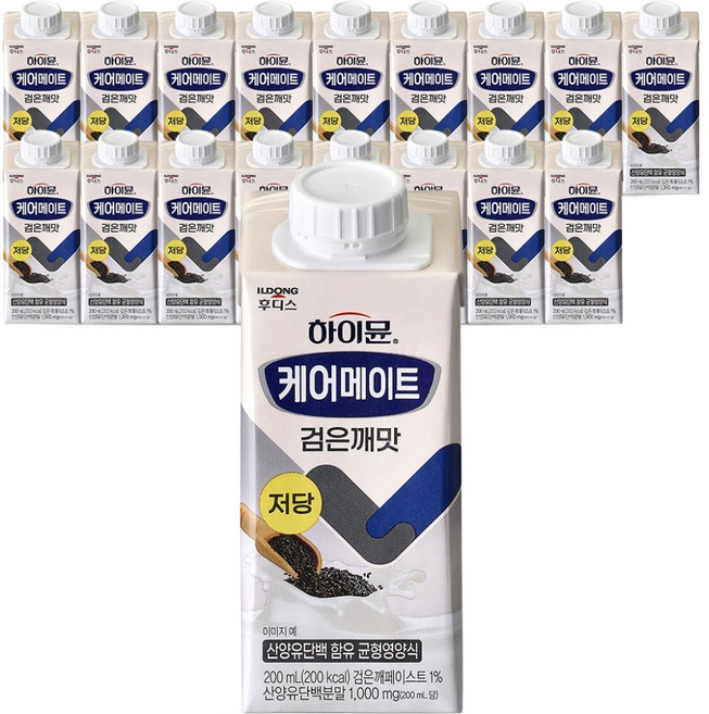 하이뮨 일동후디스 케어메이트 영양식 검은깨맛, 200ml, 18개