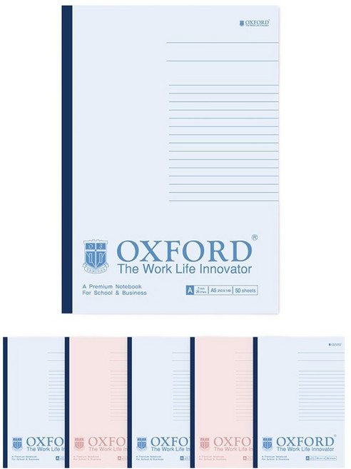 OXFORD 노트 잘펴지는 칼라노트 II A5 50매, 랜덤발송, 6개