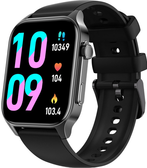 와피크 웨어러블 통화 수신 알림 GPS 운동 블루투스 스마트워치 X5S, 블랙, 4.8cm, GPS + 블루투스