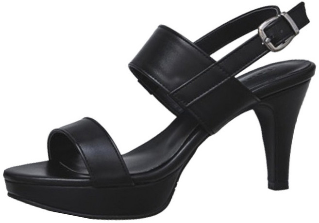 GODSHOE 女款手工彭嶺哈尼防水臺高跟涼鞋 8cm, 黑色, 240