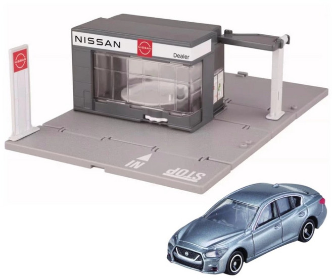 TAKARA TOMY 新城鎮 Nissan展示中心 附小車 TW91333, 1套