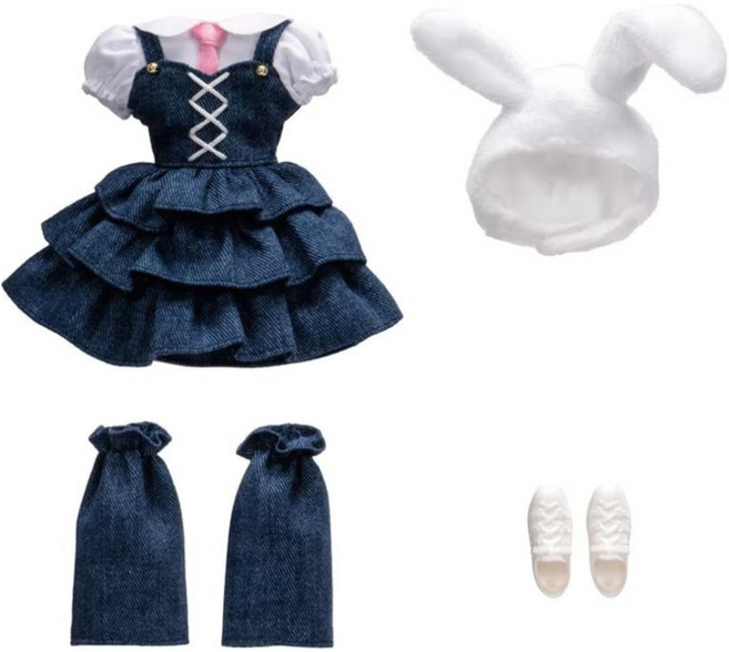 TAKARA TOMY Licca 莉卡娃娃 兔子吊帶裙服裝組 LA90509, LW-04, 1個
