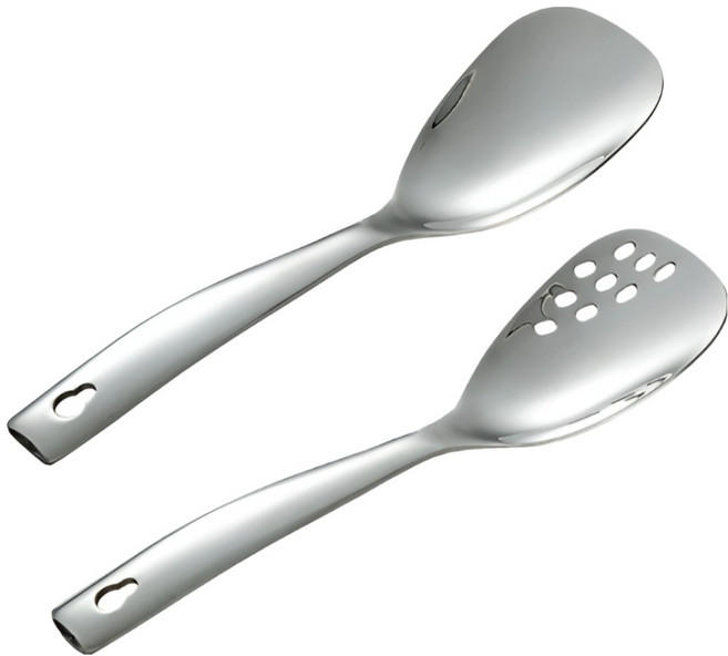 센스팡 스텐304 서빙 슬롯 스푼 2종 세트, 1세트