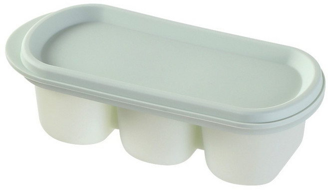 FaSoLa 食品用矽膠3格製冰格/製冰盒, 1個, 森林綠