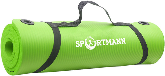 SPORTMANN 環保NBR減震瑜珈墊, 綠色, 1個