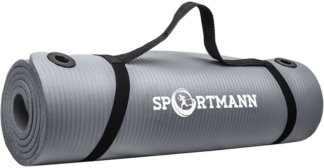 SPORTMANN 環保NBR減震瑜珈墊, 灰色, 1個