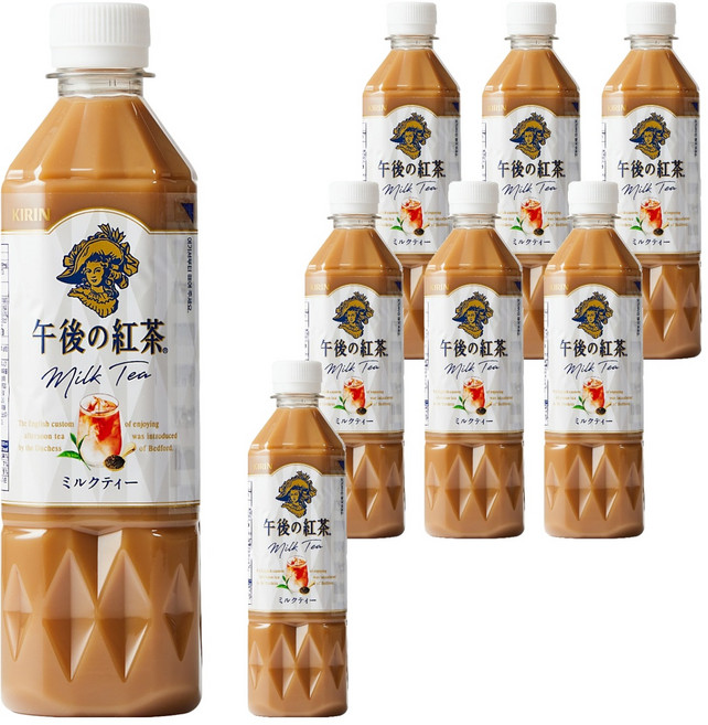 오후의홍차 밀크티, 8개, 500ml