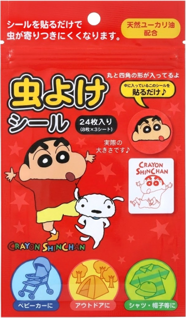 Shinchan 蠟筆小新 防蚊貼, 1個, 24片