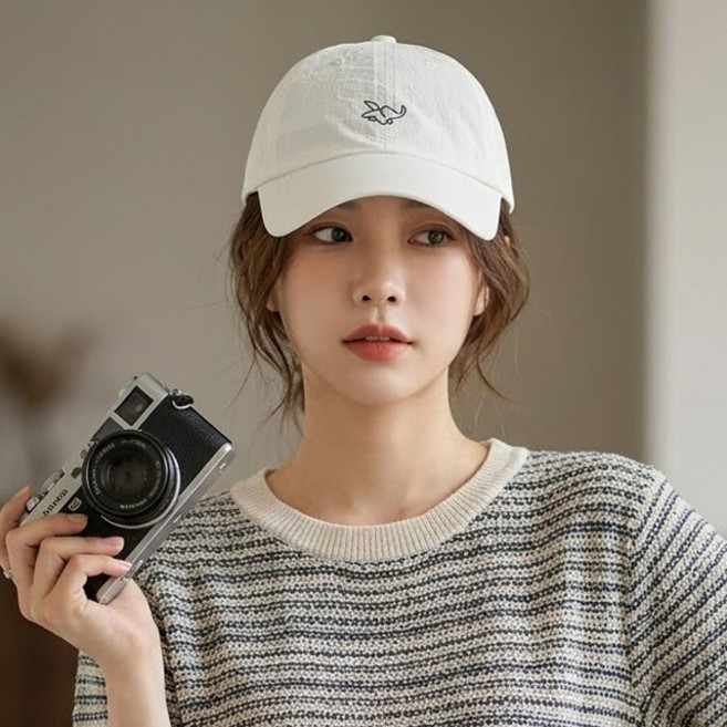 Dotif 女款小飛象刺繡休閒棒球帽 D264-0421