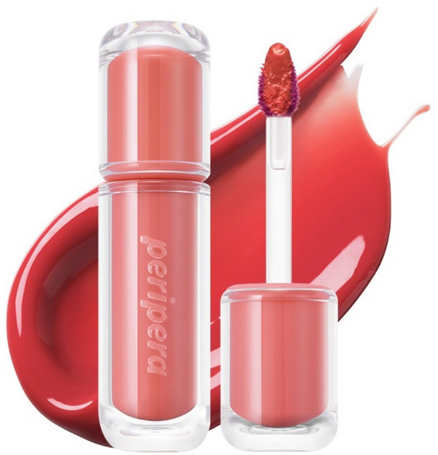 peripera 晶亮水光唇釉 2.0, 18 CORAL INFLUENCER 活力珊瑚, 1個
