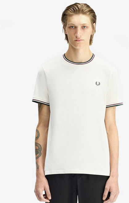 FRED PERRY 男款雙飾邊T恤 M1588V