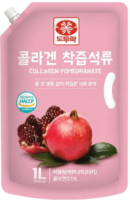 물 한 방울 넣지 않은 콜라겐 착즙 석류 원액, 1L, 1개