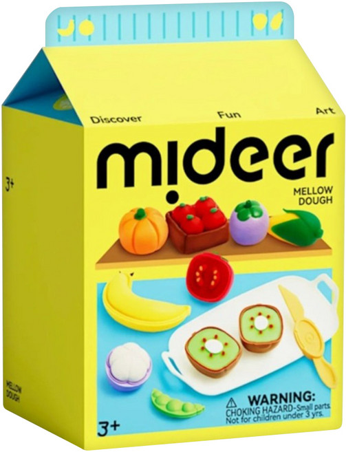 mideer 麥樂彩泥套裝, 蔬果探趣, 300g, 1套
