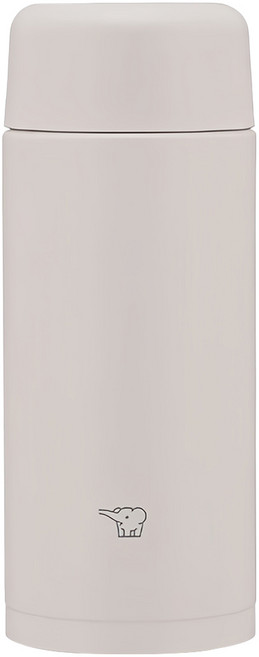 ZOJIRUSHI 象印 不鏽鋼一體式中栓真空保溫杯 SM-MS25, 石英灰, 1個, 250ml