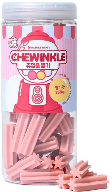네이처인펫 강아지 츄잉클, 1개, 250g, 딸기