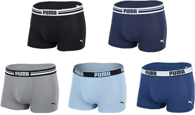 PUMA 男士全網眼Airbreed日常四角褲5件組