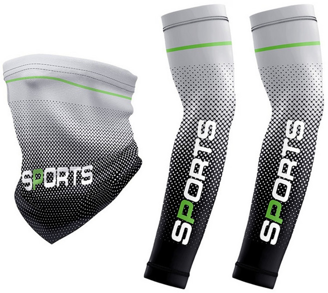 HOMIKO 男款 冰絲防曬袖套/冰袖 XL + 面巾