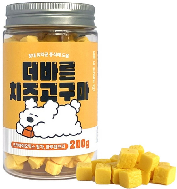 네이처인펫 강아지 더바른 져키, 200g, 1개, 치즈고구마