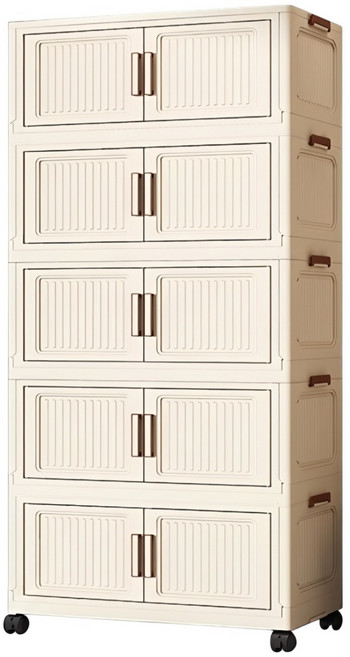 ONE HOUSE 品匠雙開磁吸折疊收納櫃 OH-R111-705 5層 350L, 實色