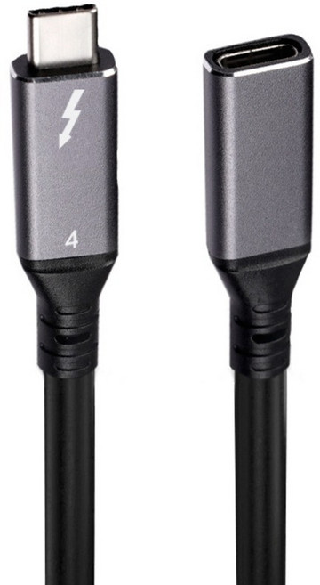라디온 썬더볼트4 PD 100W 40Gbps 8K 연장케이블, 1개, 150cm