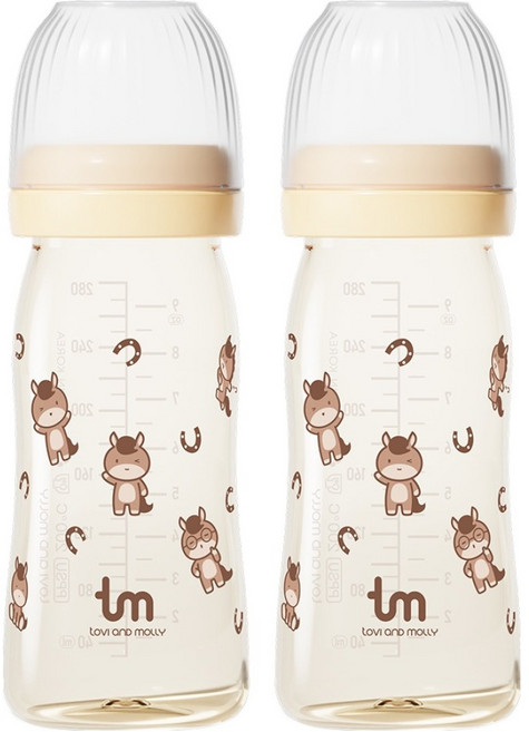 토비앤몰리 PPSU 마리 올데이 젖병 트윈팩, 바닐라, 2개, 280ml